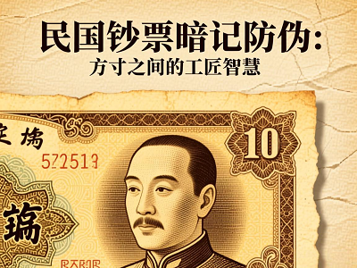 民国钞票暗记防伪：方寸之间的工匠智慧